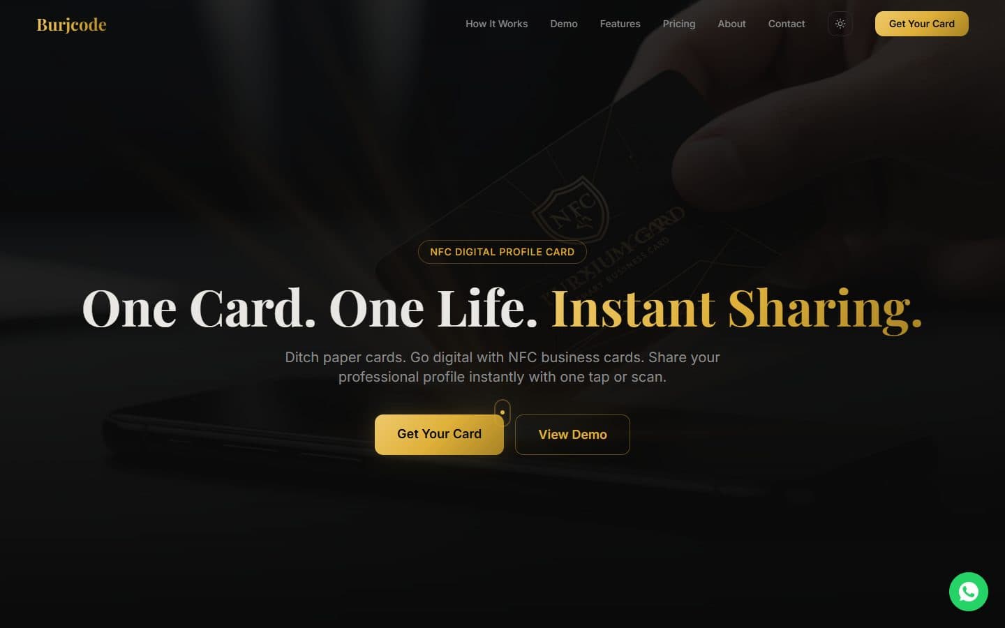 Burjcode: NFC digital profile platform by NoventixLabs