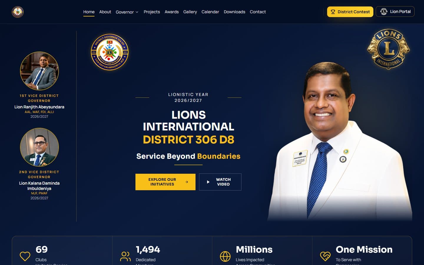Lions International 306 D8: District website & member portal by NoventixLabs